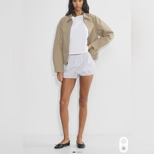 Aritzia Espresso Poplin Bloomer Shorts
